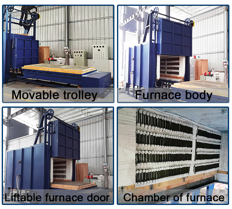 Electric furnace door electric trolley heat treatment furnace