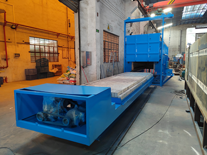 Trolley type tempering furnace customer site